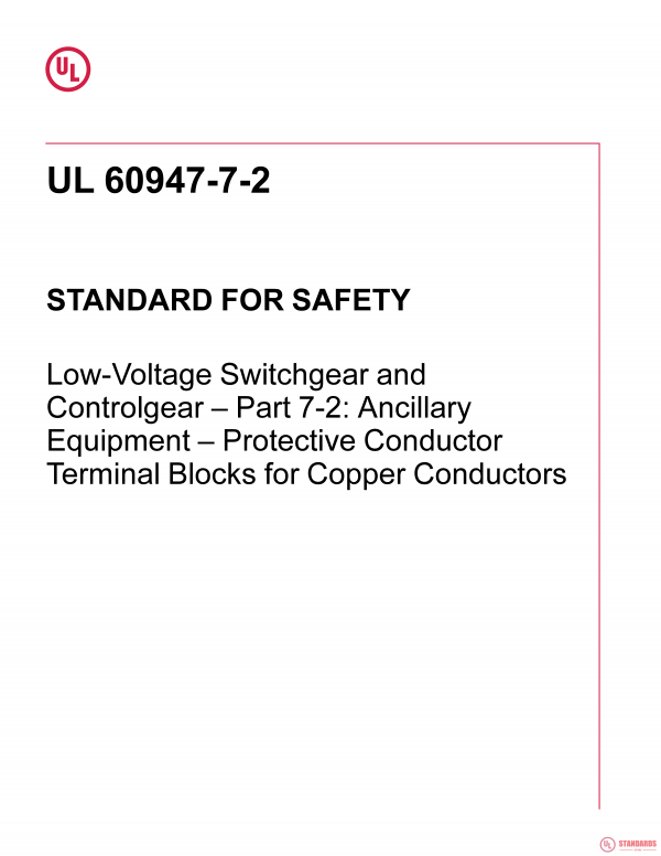 UL 60947-7-1 PDF UL 60947-7-1 PDF